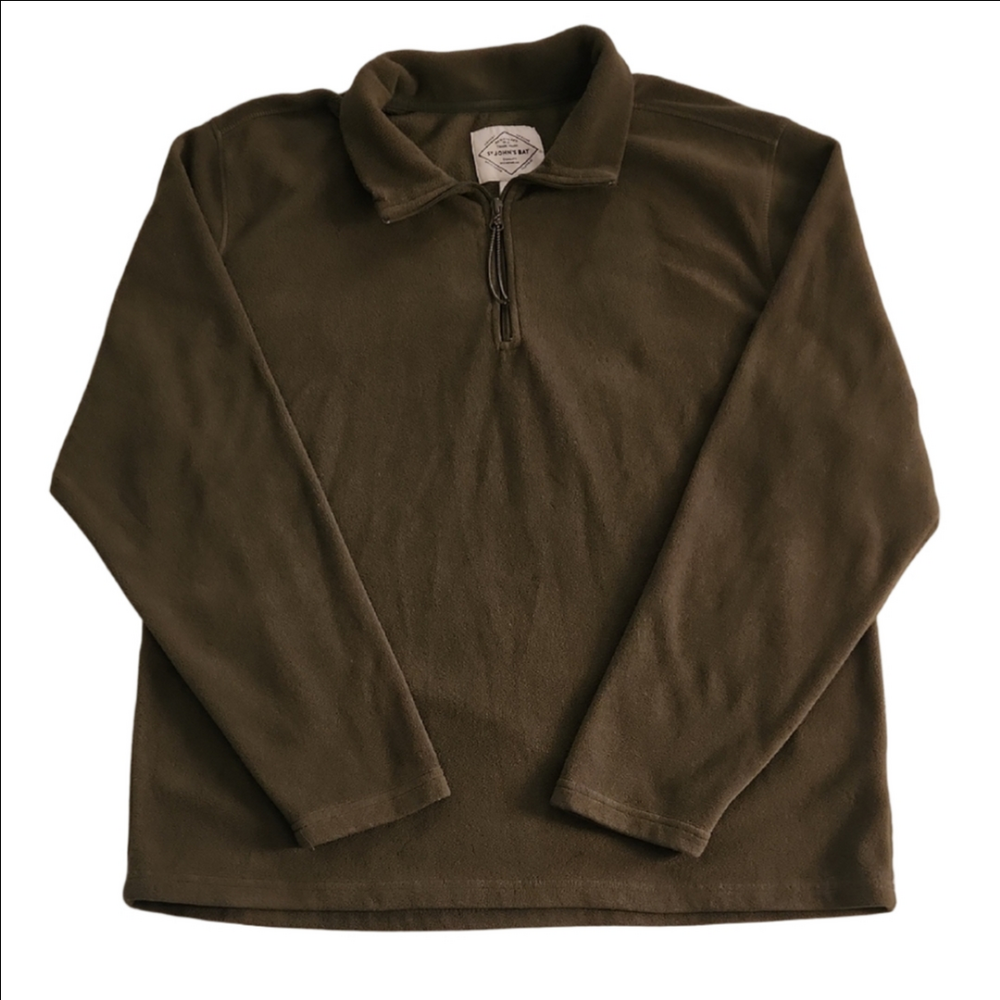 St. John's Bay Men's Forest Green Zip-Up Pullover Jacket
